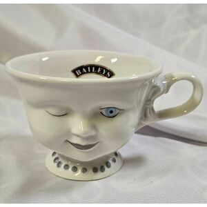 Vintage Baileys Irish Cream 3D Winking Lady Porcelain Teacup